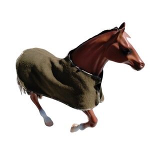 Battat Brown Horse Figure with Fleece Blanket Mane and Tail approx 19"x24" Toy